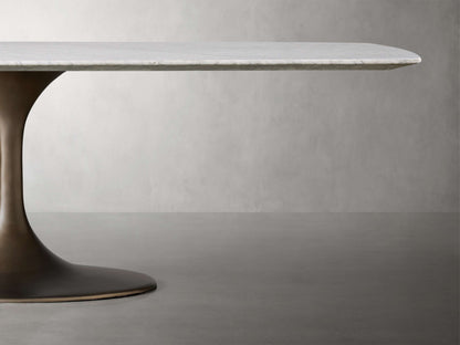 Saint Germain Stone Dining Table with Launette Base