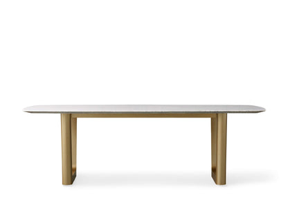 Saint Germain Stone Dining Table with Rennes Base