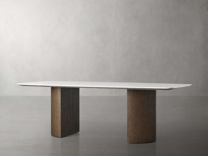 Saint Germain Stone Dining Table with Dauphine Base