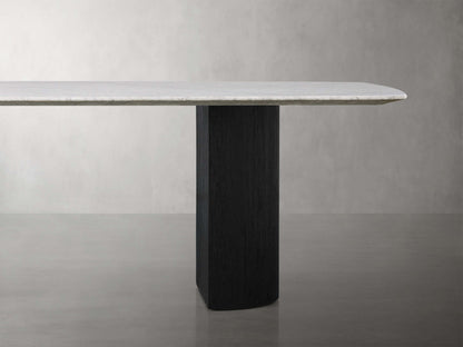 Saint Germain Stone Dining Table with Dauphine Base
