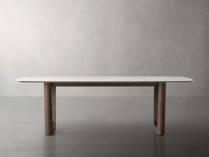 Saint Germain Stone Dining Table with Rennes Base