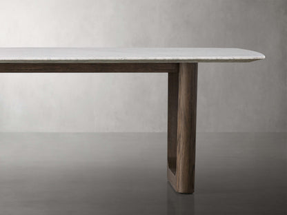 Saint Germain Stone Dining Table with Rennes Base