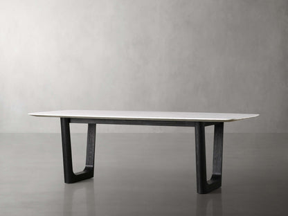 Saint Germain Stone Dining Table with Rennes Base