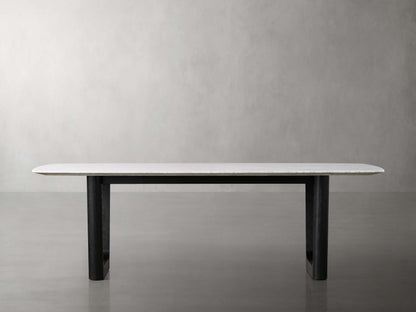 Saint Germain Stone Dining Table with Rennes Base