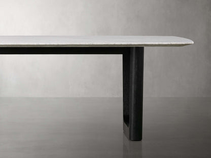 Saint Germain Stone Dining Table with Rennes Base