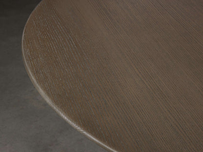 Saint Germain Round Wood Dining Table with Launette Base