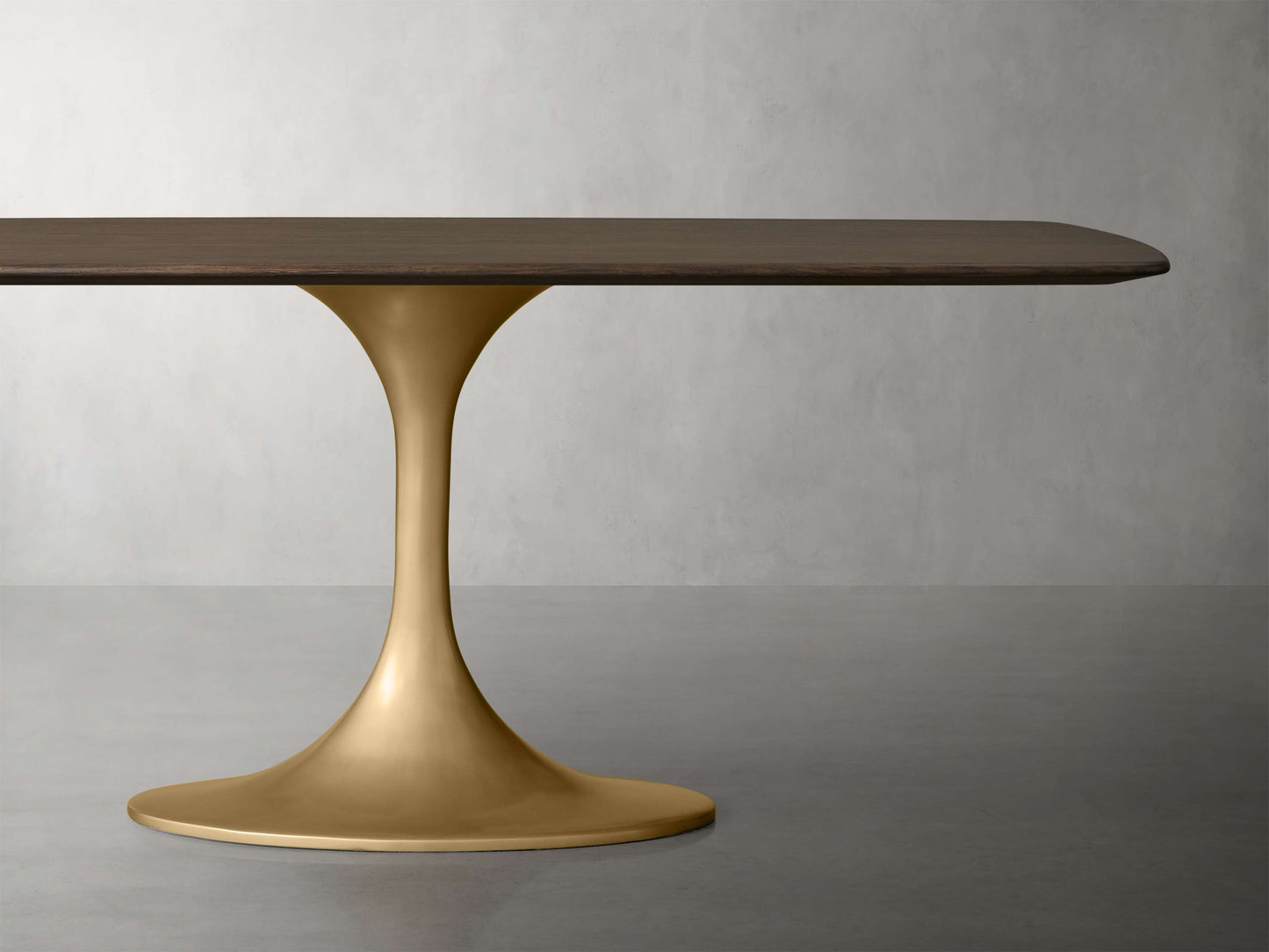 Saint Germain Wood Dining Table with Launette Base