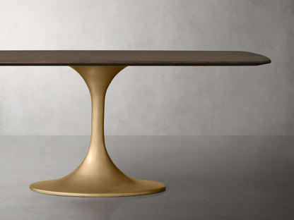 Saint Germain Wood Dining Table with Launette Base