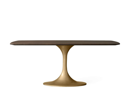 Saint Germain Wood Dining Table with Launette Base