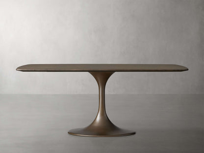 Saint Germain Wood Dining Table with Launette Base