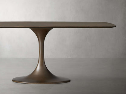 Saint Germain Wood Dining Table with Launette Base
