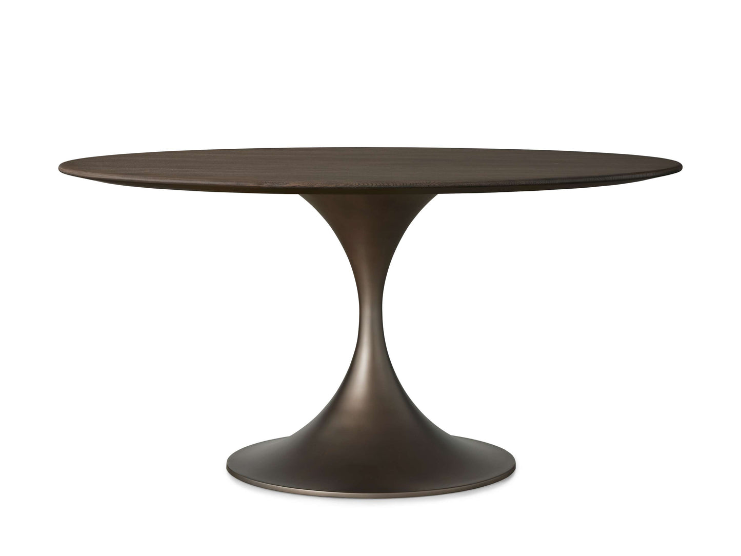Saint Germain Round Wood Dining Table with Launette Base