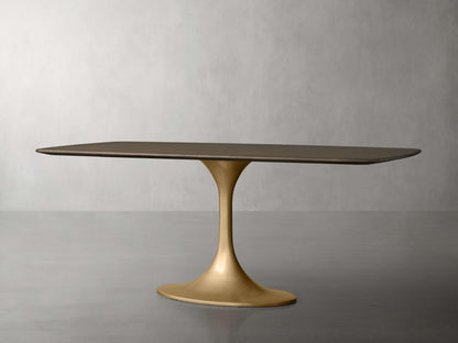 Saint Germain Wood Dining Table with Launette Base