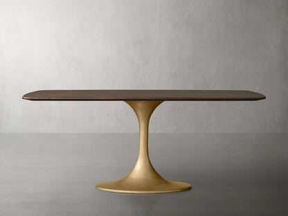 Saint Germain Wood Dining Table with Launette Base
