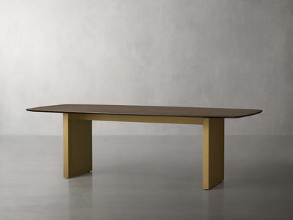 Saint Germain Wood Dining Table with Clement Base