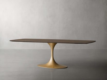 Saint Germain Wood Dining Table with Launette Base