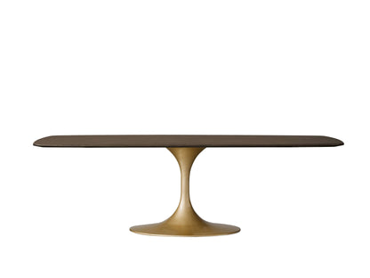 Saint Germain Wood Dining Table with Launette Base