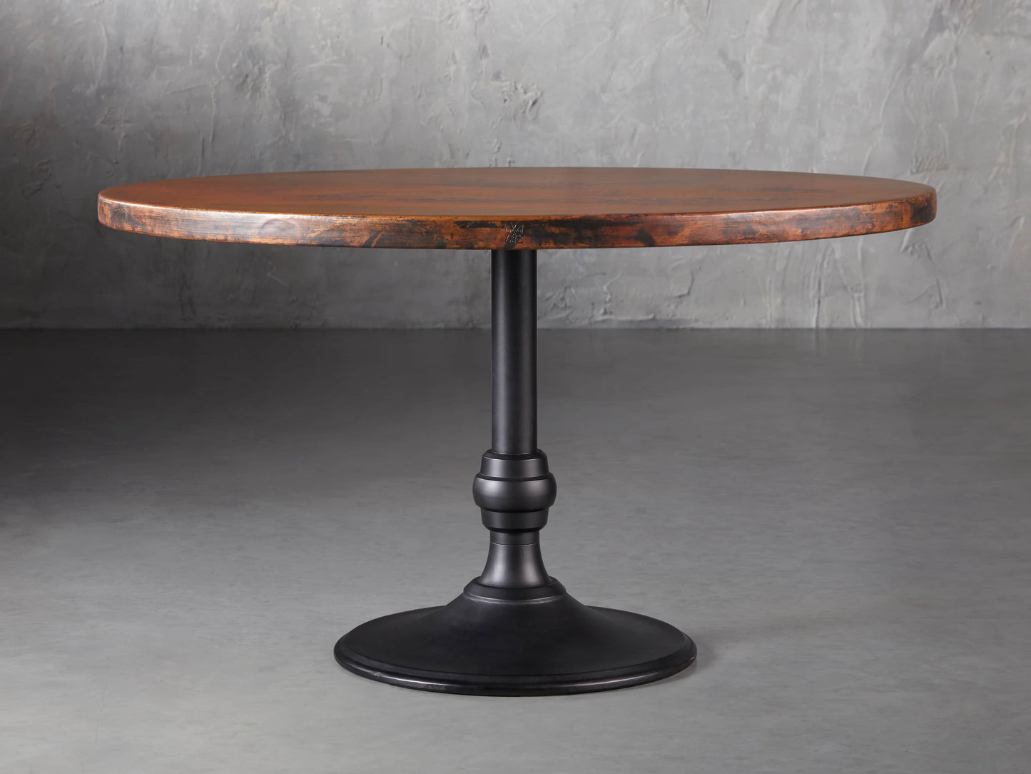 Recycled Metal Dining Table with Wade Base
