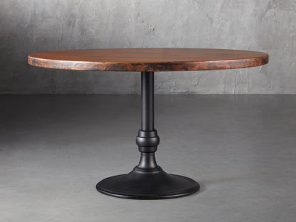 Recycled Metal Dining Table with Wade Base