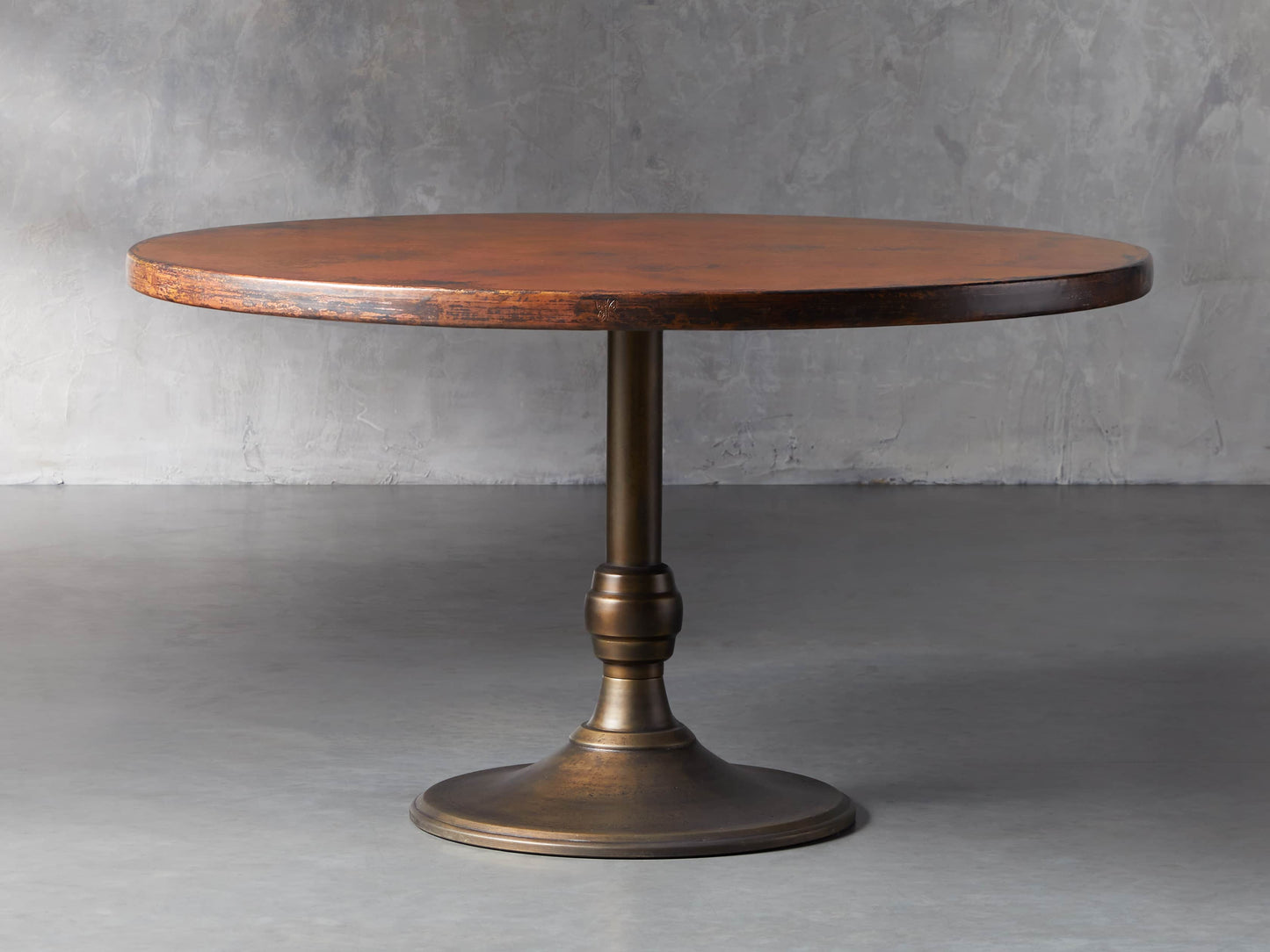 Recycled Metal Dining Table with Wade Base
