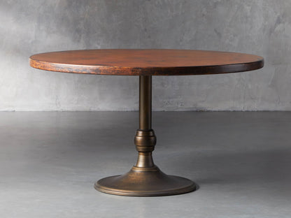 Recycled Metal Dining Table with Wade Base