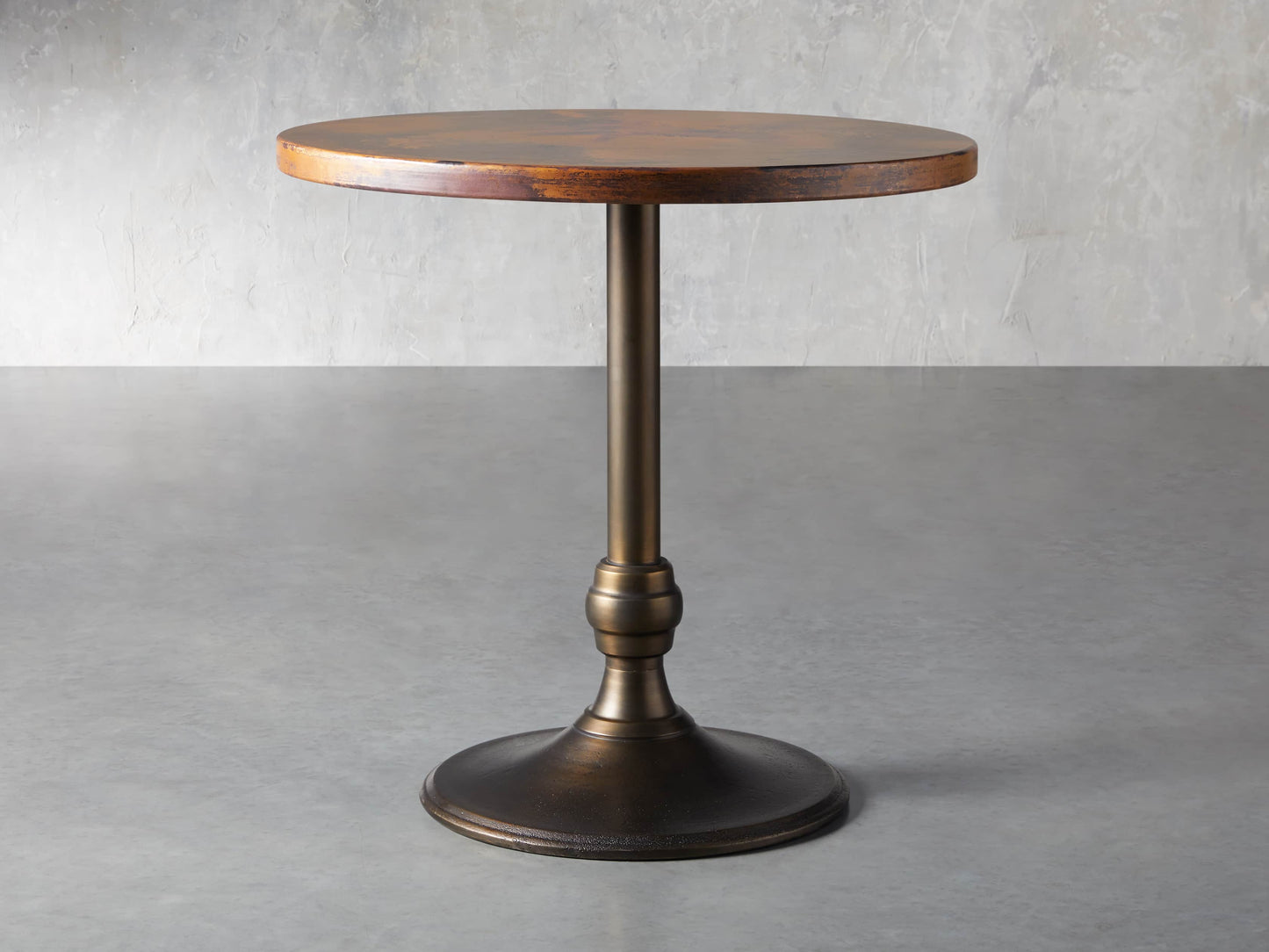 Recycled Metal Counter Table with Wade Base