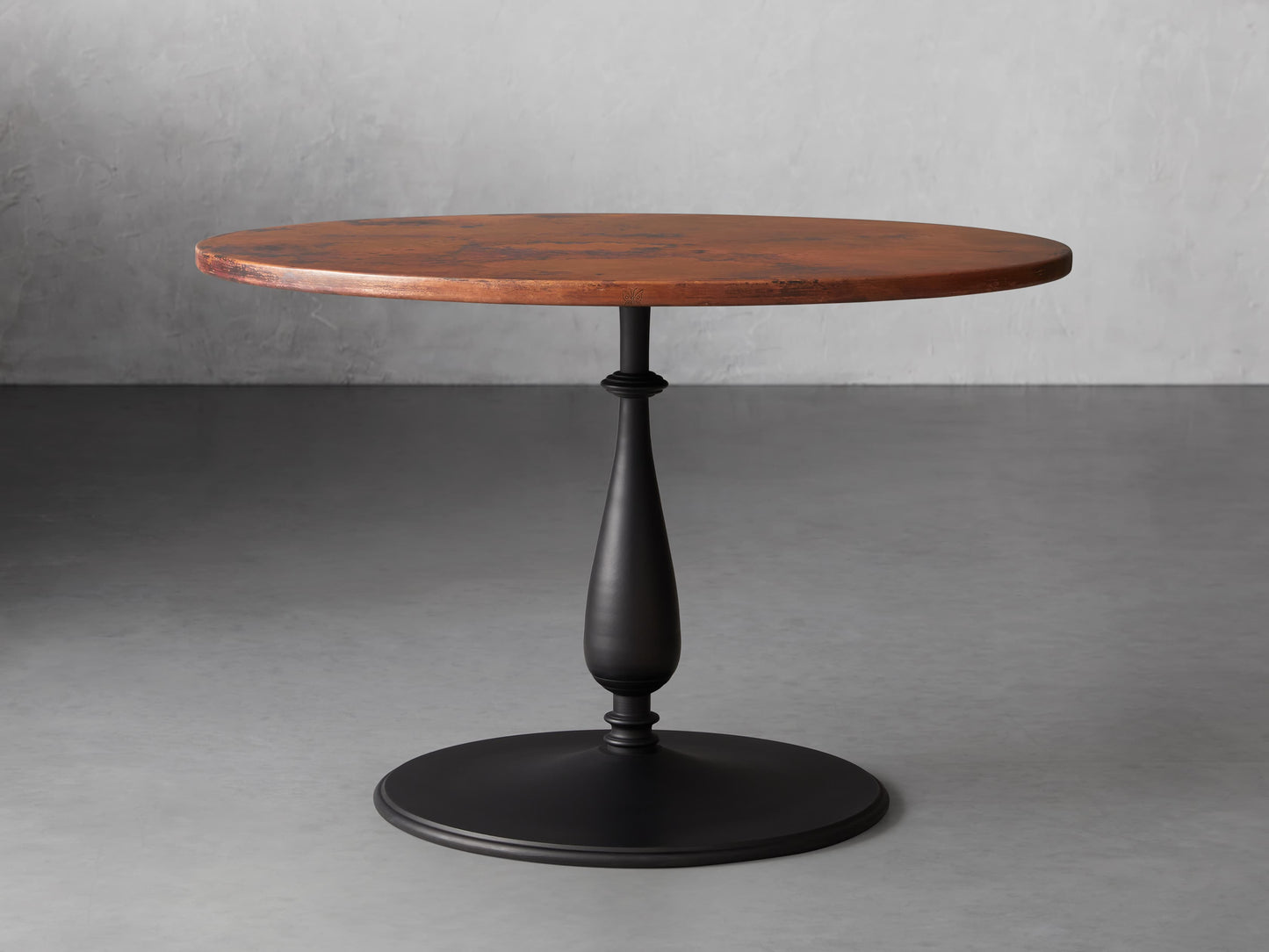 Recycled Metal Dining Table with Cleo Base