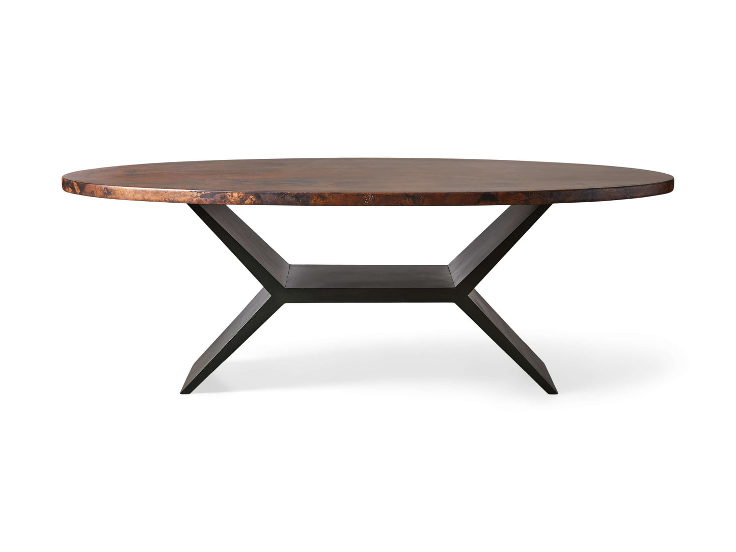 Recycled Metal Dining Table with Vertex Base