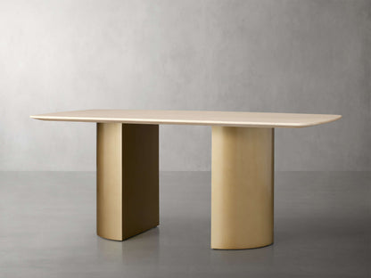 Saint Germain Stone Dining Table with Dauphine Base
