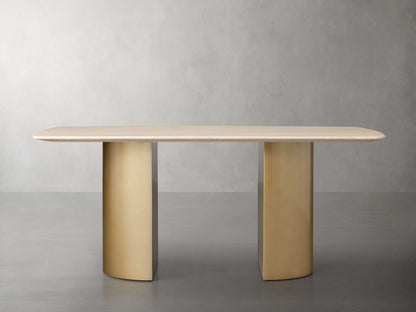 Saint Germain Stone Dining Table with Dauphine Base