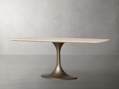 Saint Germain Stone Dining Table with Launette Base