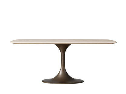 Saint Germain Stone Dining Table with Launette Base