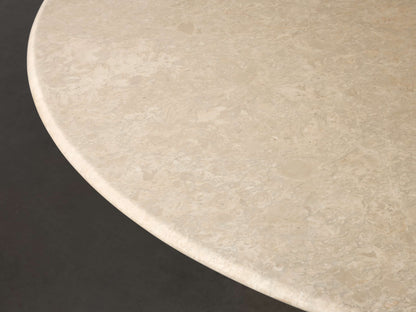Saint Germain Round Stone Dining Table with Dauphine Base