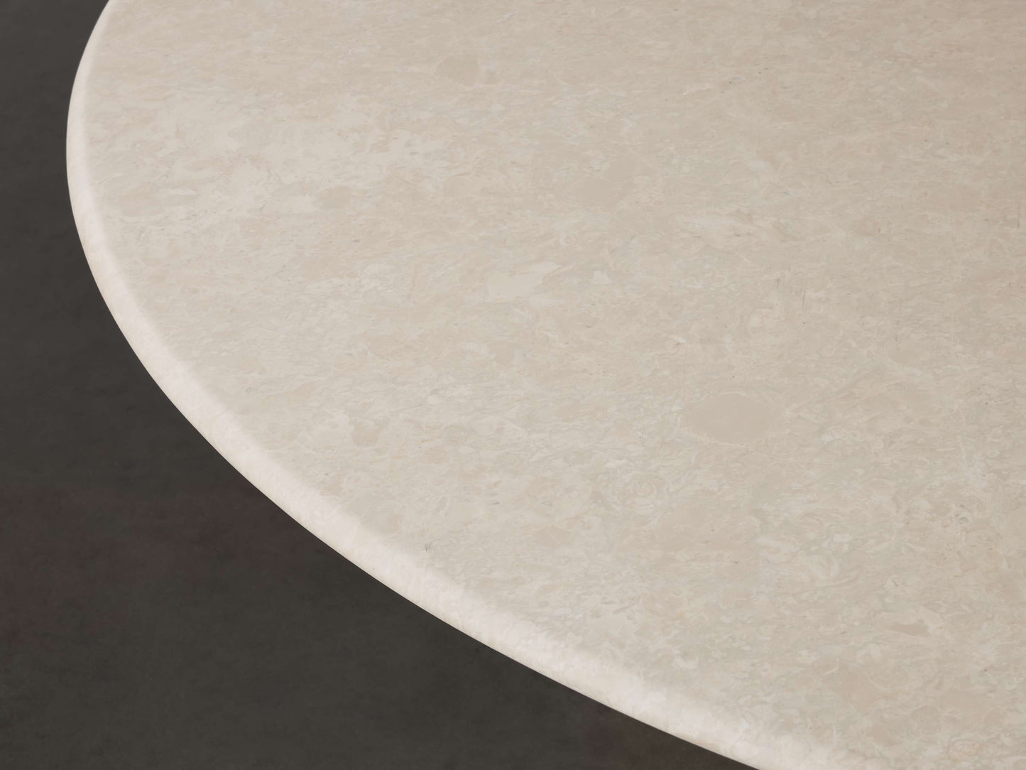 Saint Germain Round Stone Dining Table with Dauphine Base