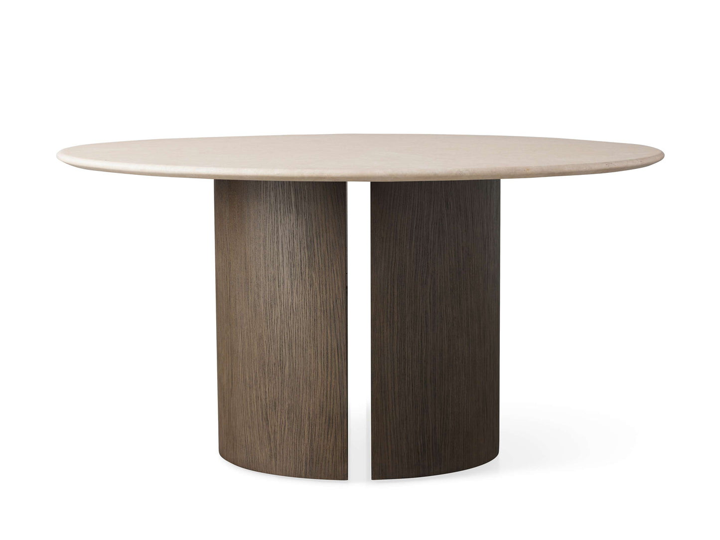 Saint Germain Round Stone Dining Table with Dauphine Base