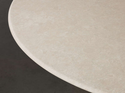 Saint Germain Round Stone Dining Table with Dauphine Base