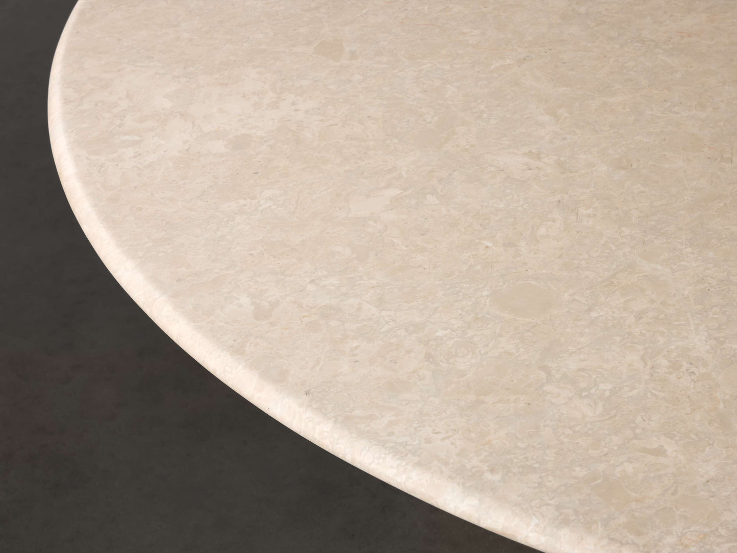 Saint Germain Round Stone Dining Table with Launette Base