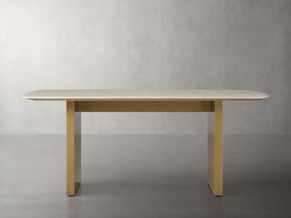 Saint Germain Stone Dining Table with Clement Base