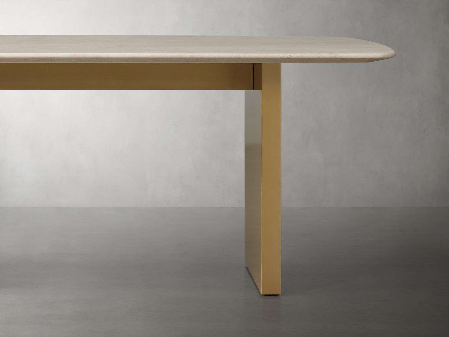 Saint Germain Stone Dining Table with Clement Base