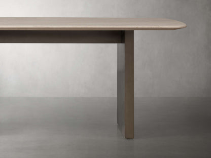 Saint Germain Stone Dining Table with Clement Base