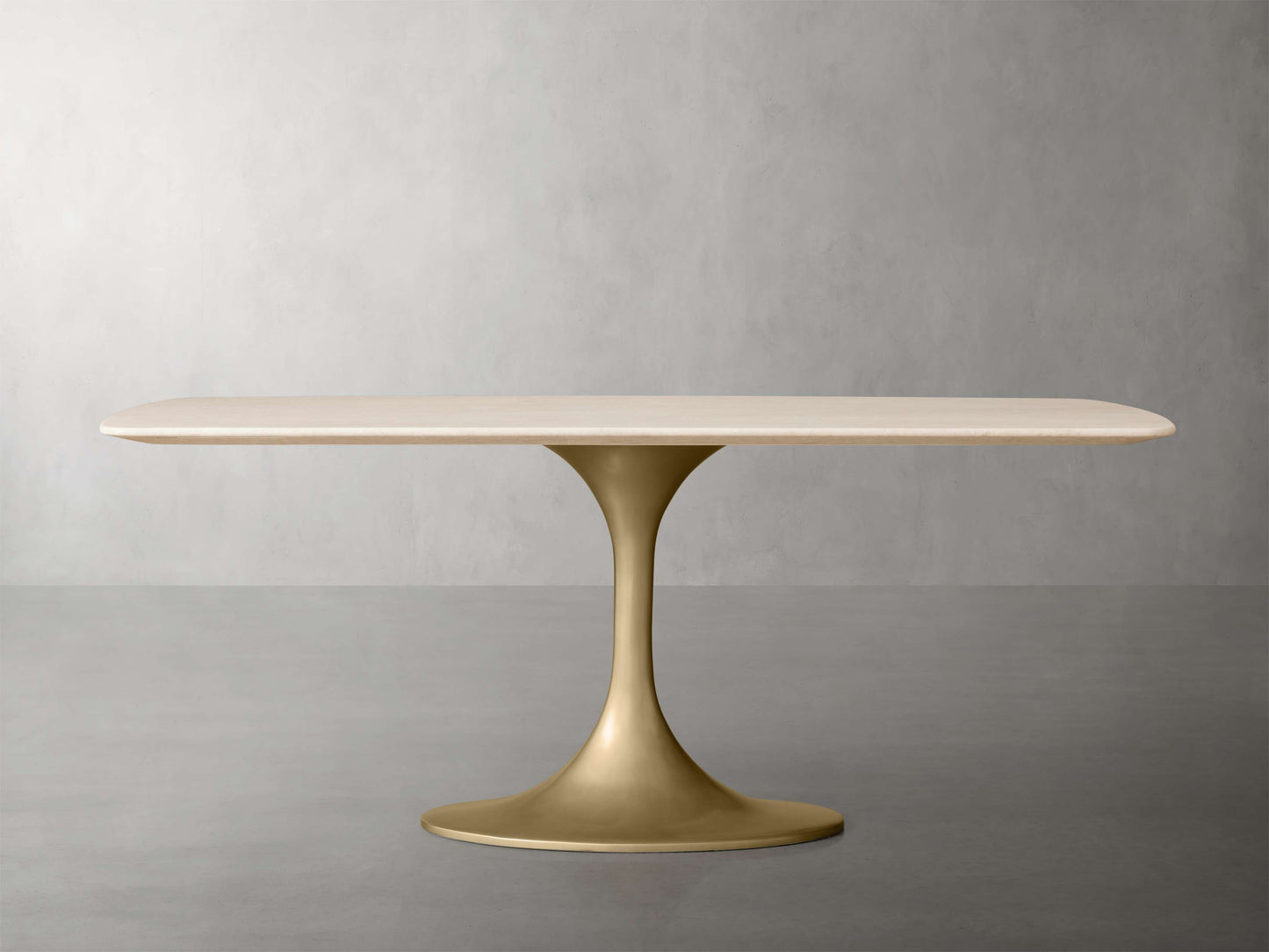 Saint Germain Stone Dining Table with Launette Base