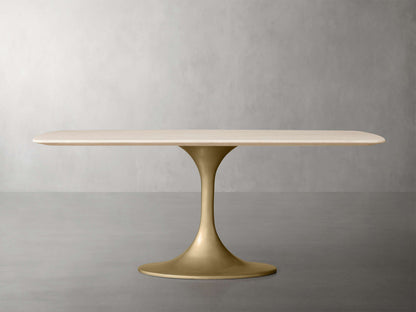 Saint Germain Stone Dining Table with Launette Base