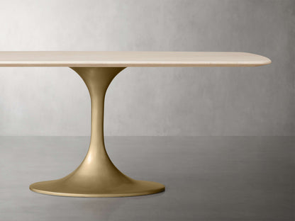 Saint Germain Stone Dining Table with Launette Base