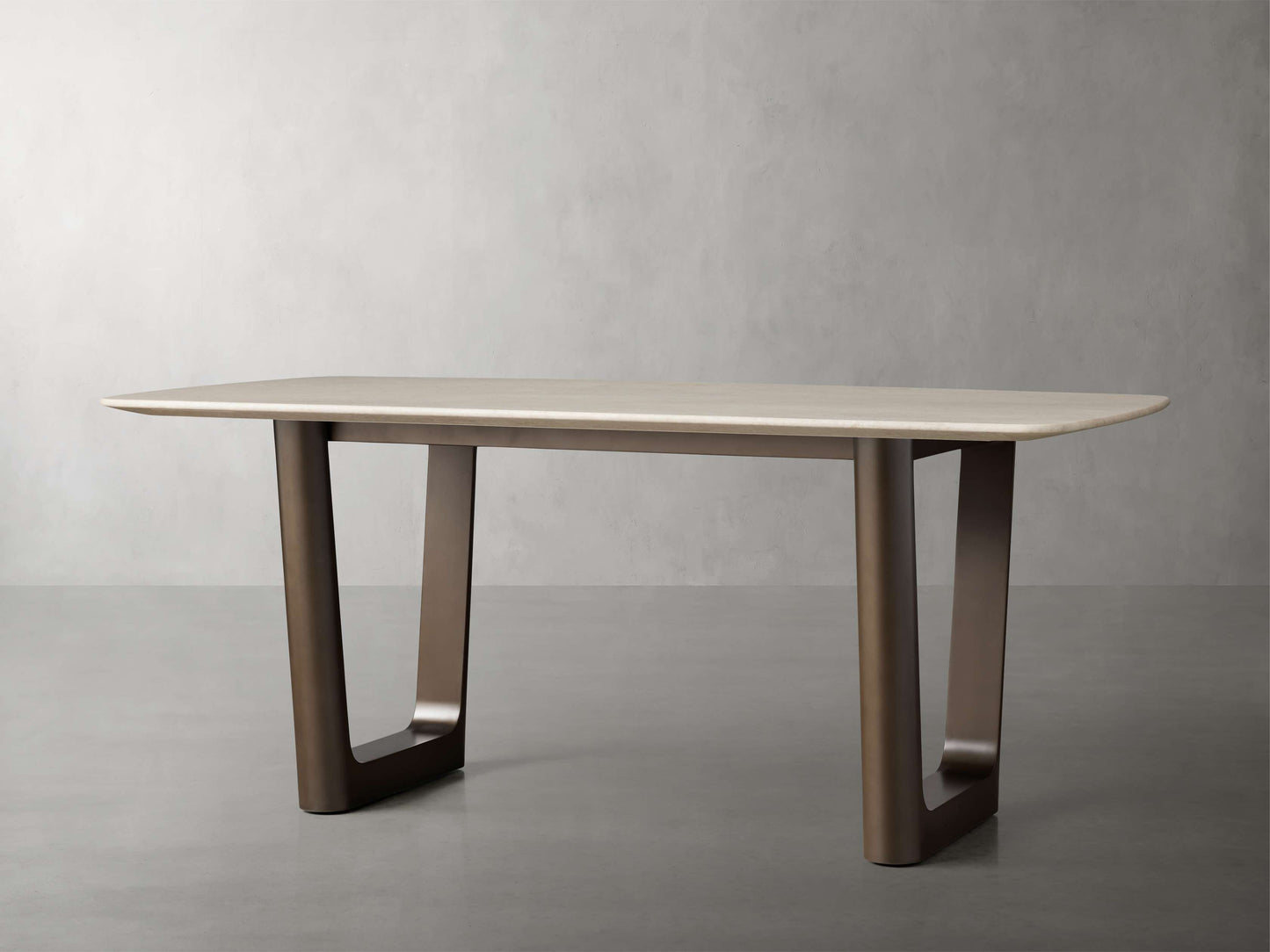 Saint Germain Stone Dining Table with Rennes Base