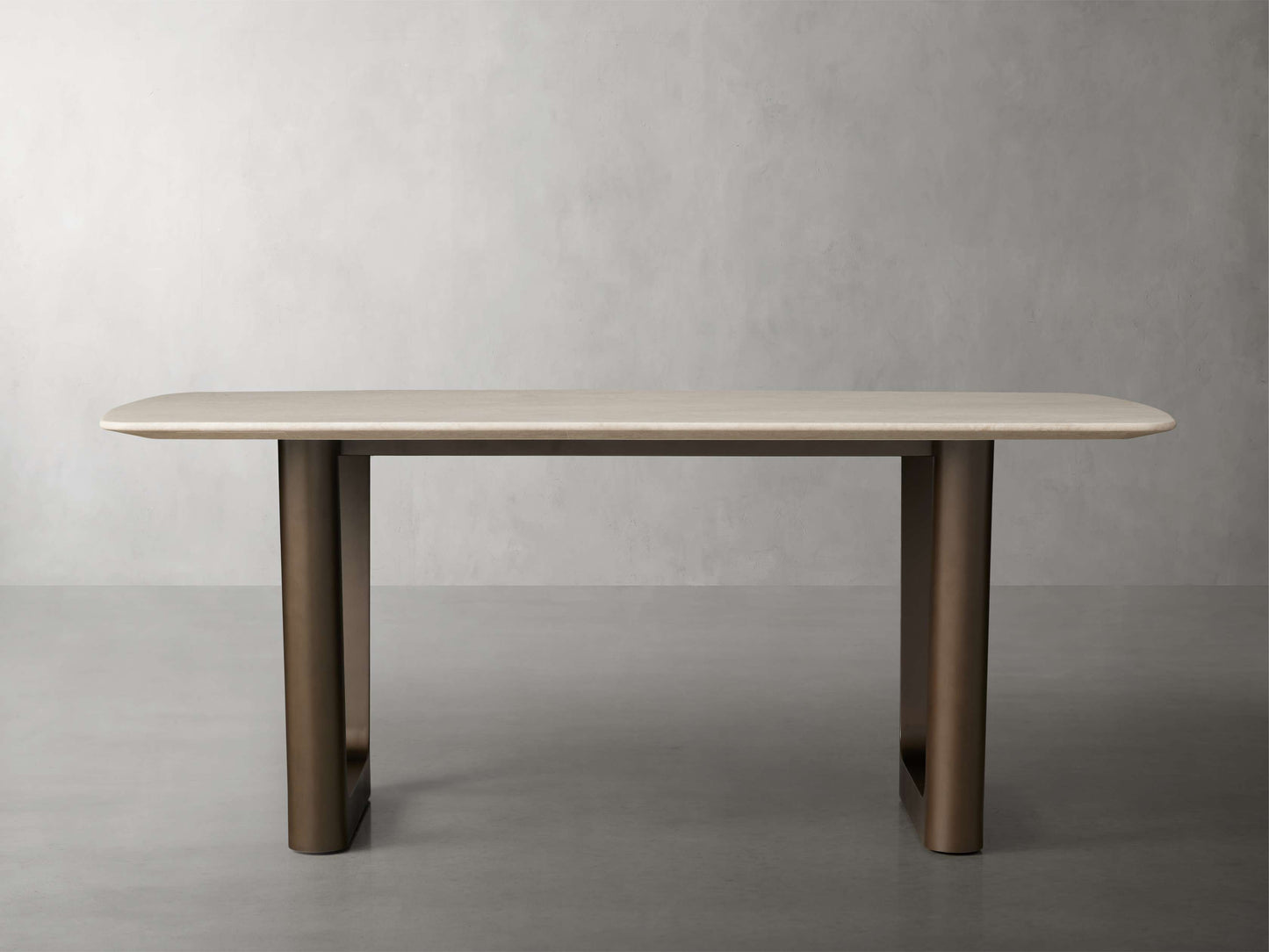 Saint Germain Stone Dining Table with Rennes Base