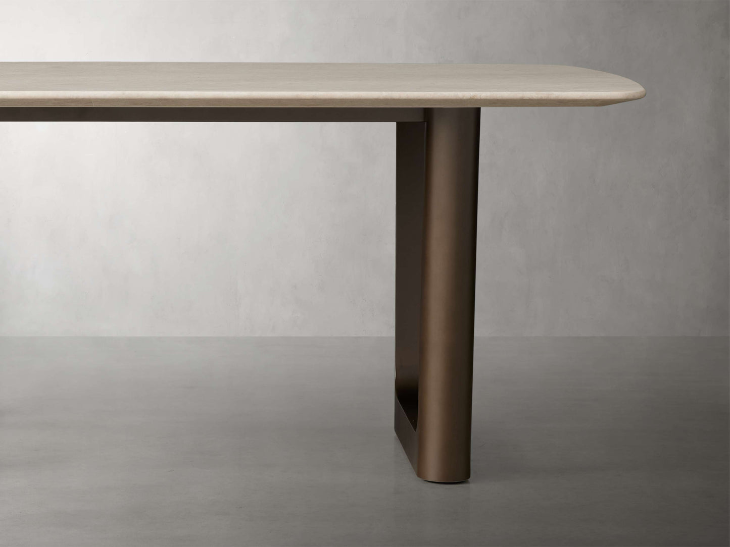 Saint Germain Stone Dining Table with Rennes Base