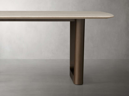 Saint Germain Stone Dining Table with Rennes Base