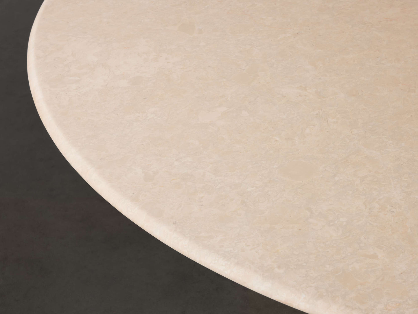 Saint Germain Round Stone Dining Table with Dauphine Base