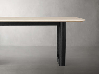 Saint Germain Stone Dining Table with Rennes Base