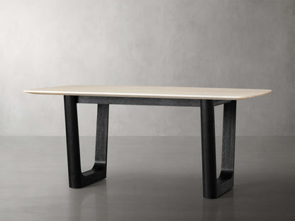 Saint Germain Stone Dining Table with Rennes Base